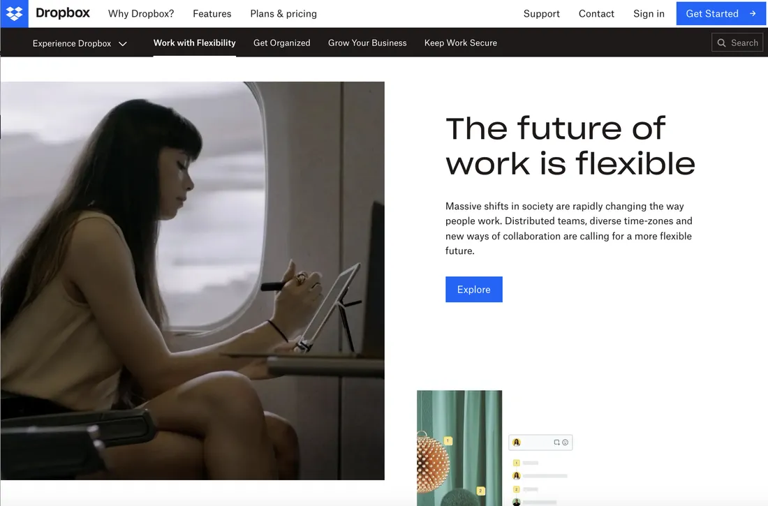 Dropbox site: The future of work is flexible